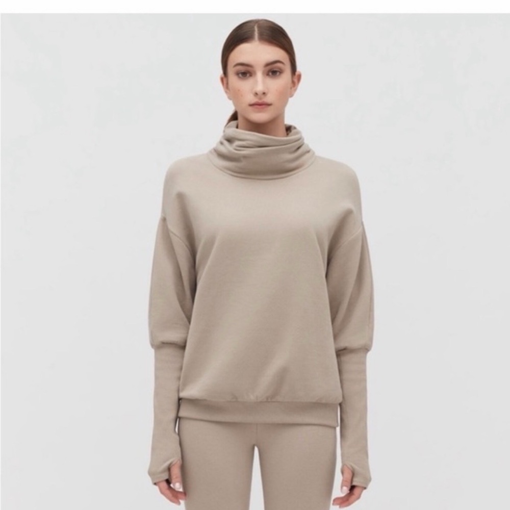 Women's Cuyana Beige Turtleneck Sweater